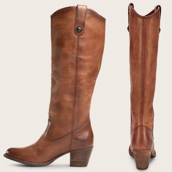 Frye Shoes - FRYE Women’s 9.5 Jackie Button Pull on Knee High Boots in cognac